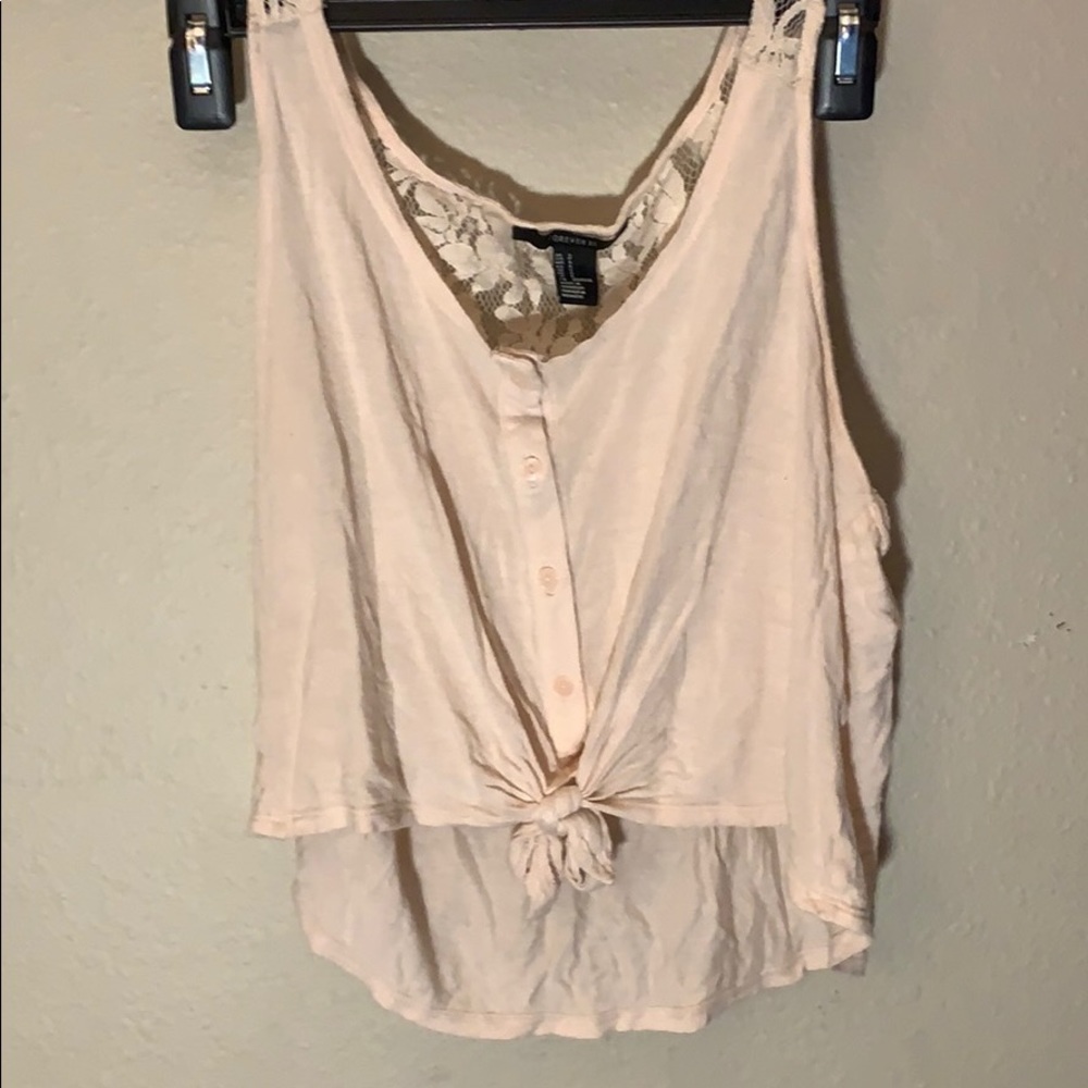 Pastel pink crop top S xs